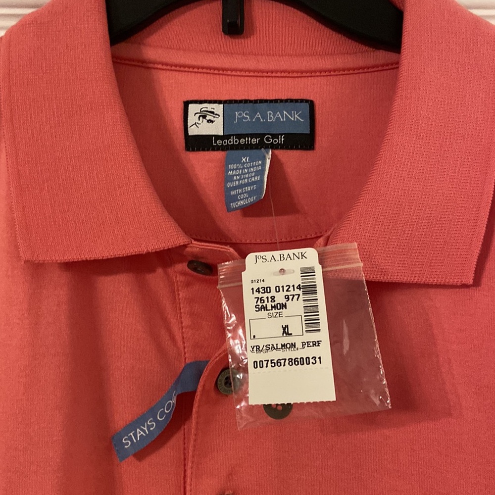 JoS .A. Bank Leadbetter Golf Man Polo size XL brand new 100%cotton length 33” - Picture 2 of 8